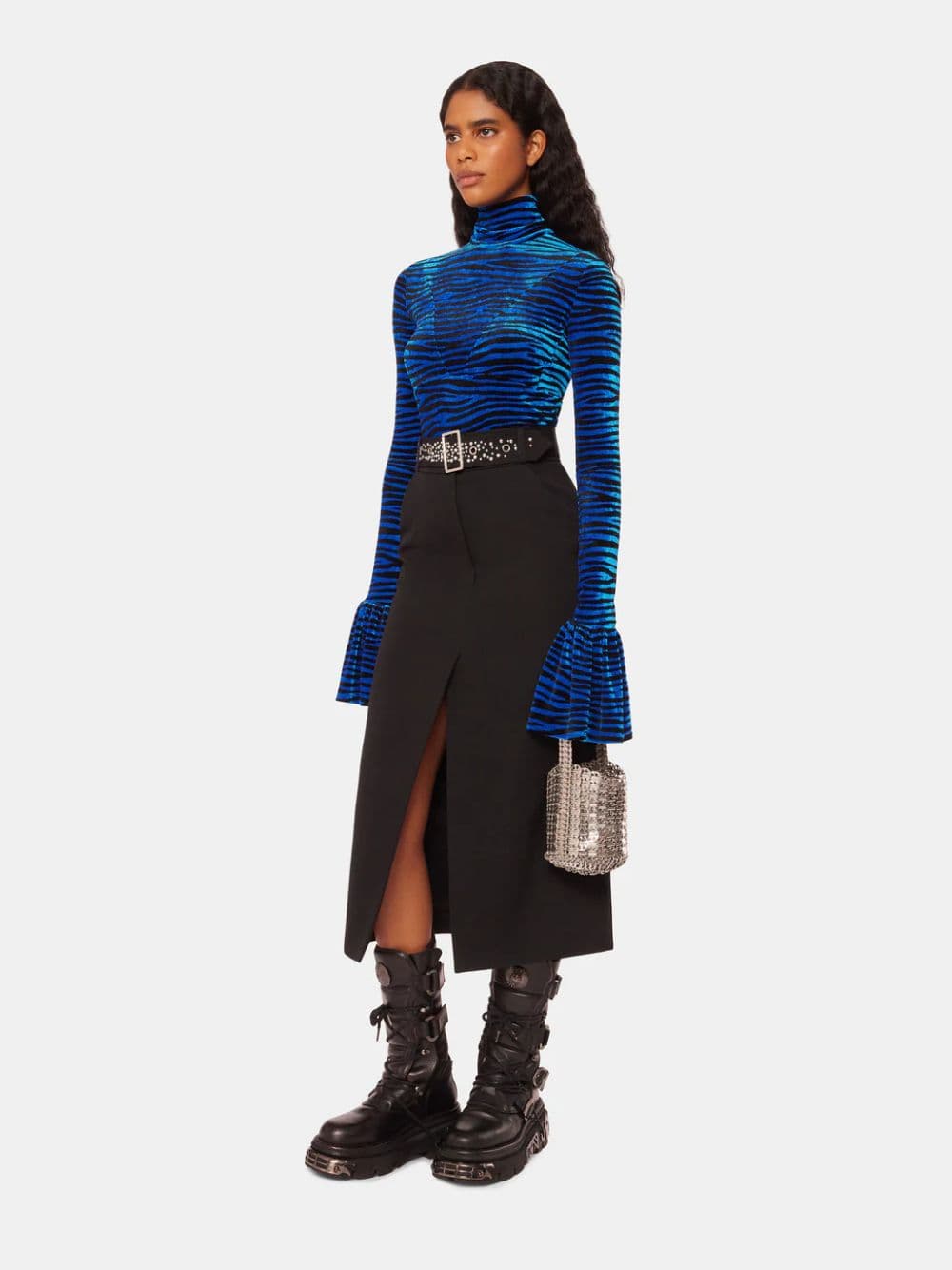 Studded-Belt Midi Skirt - Image 2