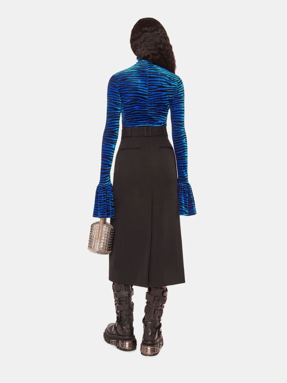 Studded-Belt Midi Skirt - Image 4