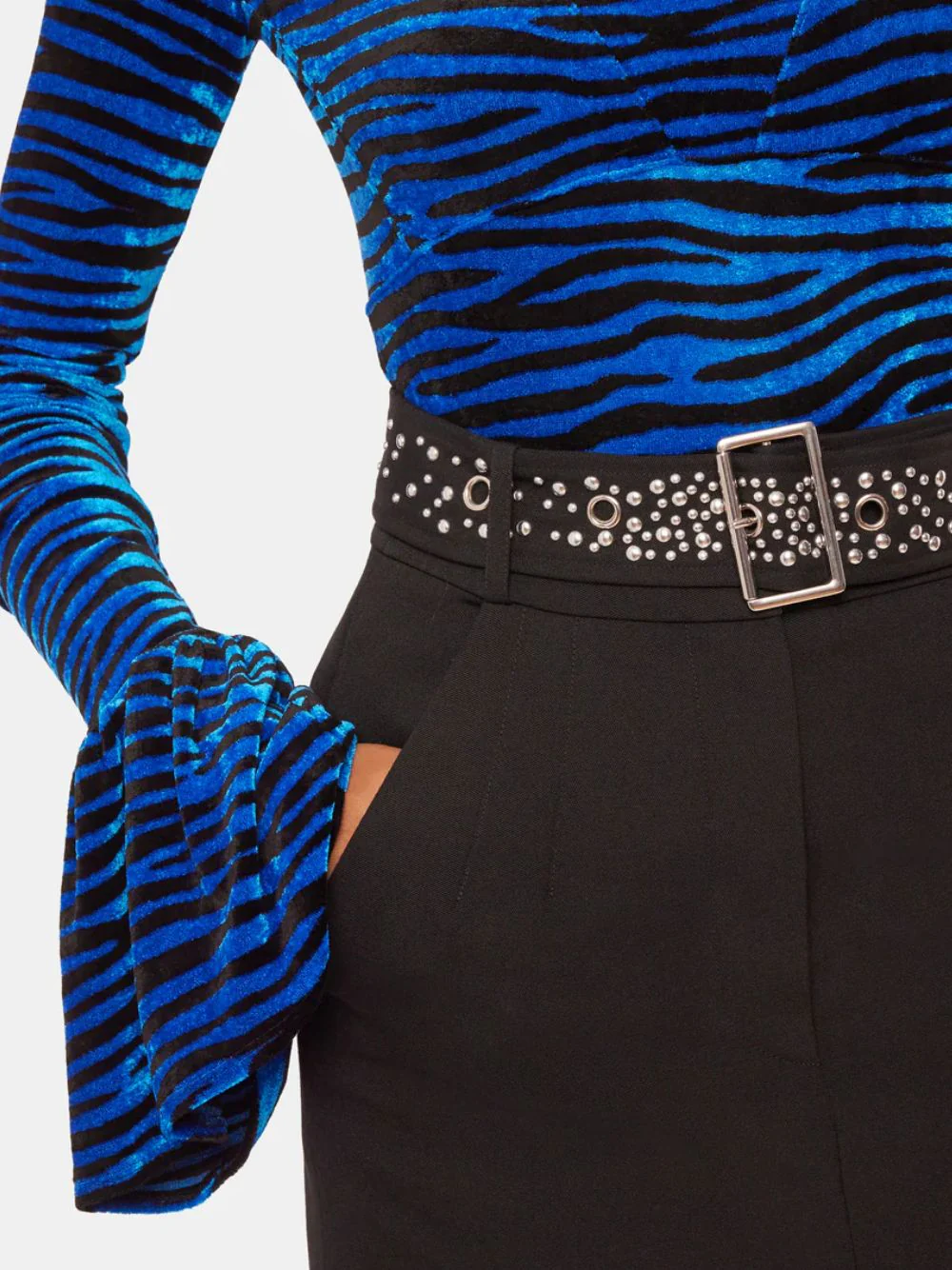 Studded-Belt Midi Skirt - Image 5