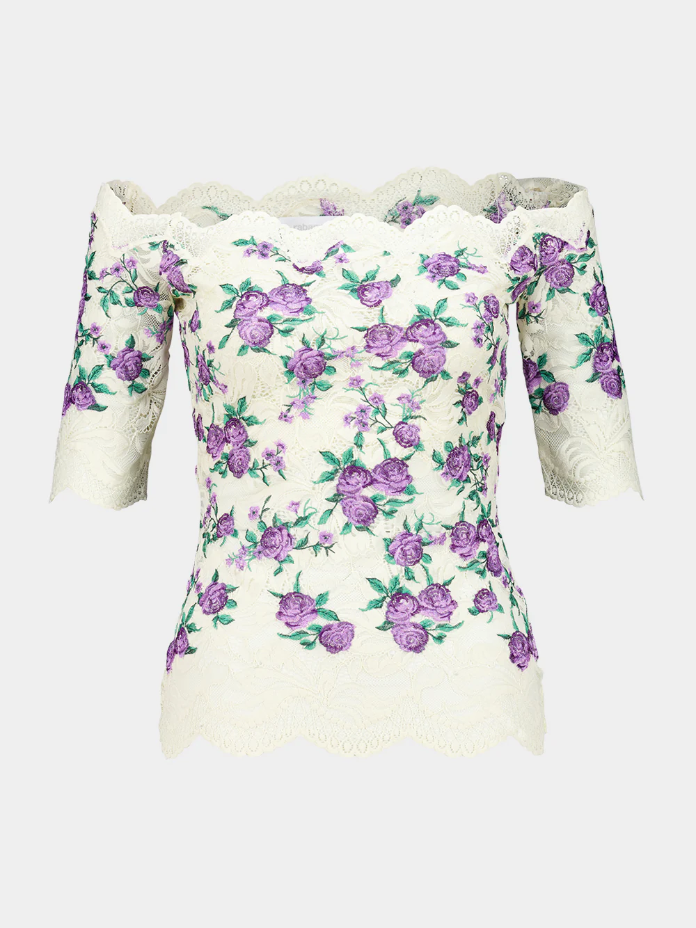 Purple Liberty Floral Lace Cropped Top