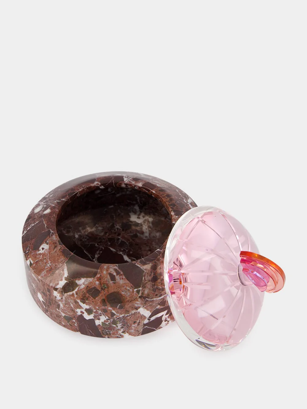Cherry Bonbonniere in Rose Marble and Crystal - Image 3