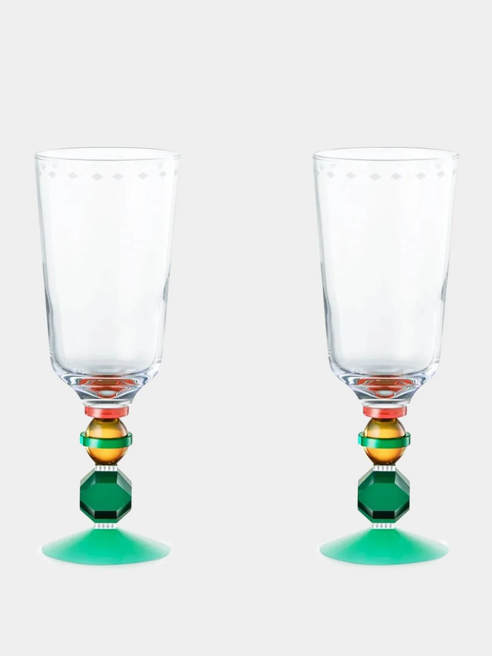 Set of 2 Mayfair Tall Crystal Glasses