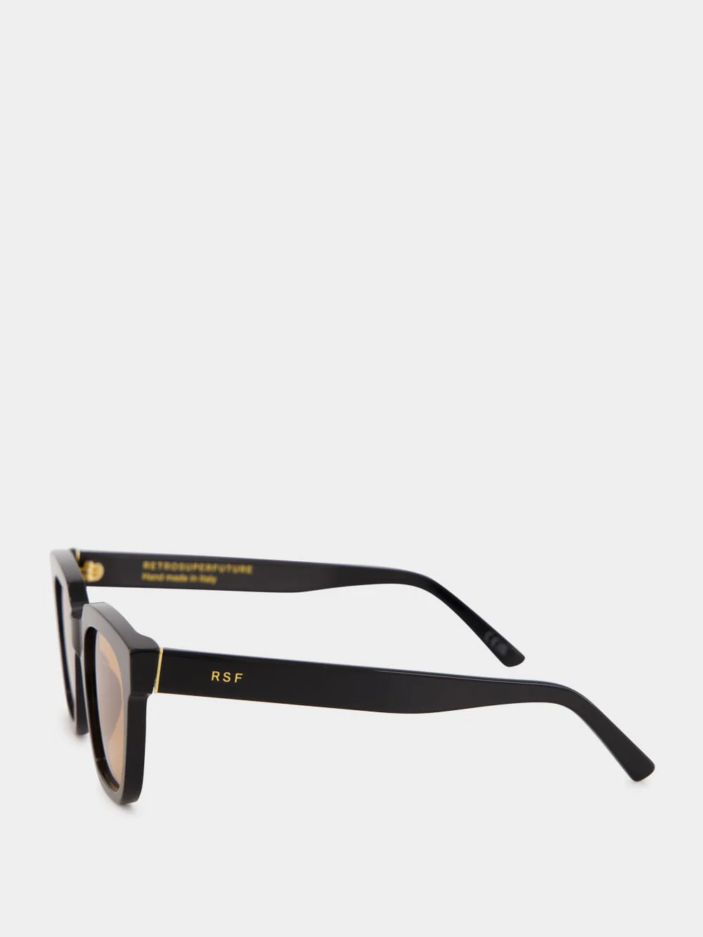 Black Giusto Sunglasses with Orange Lenses - Image 3
