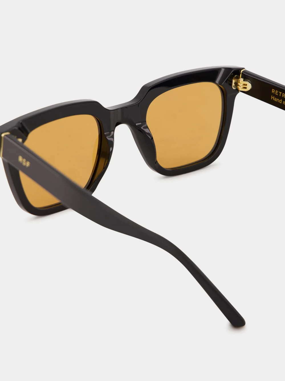 Black Giusto Sunglasses with Orange Lenses - Image 4
