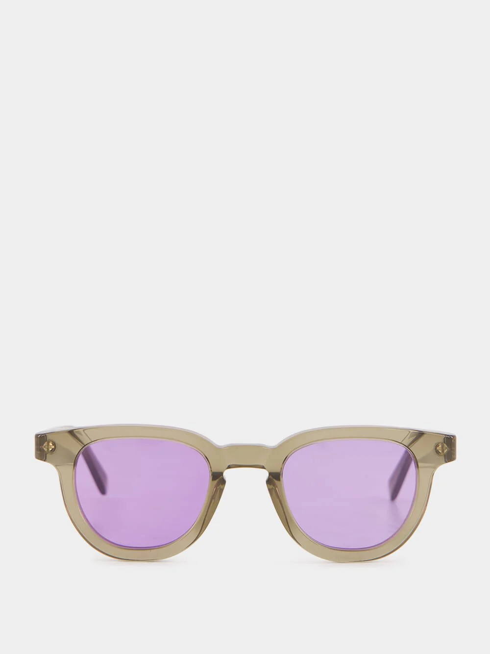 Green Sunglasses Certo Fragment with Purple Lenses