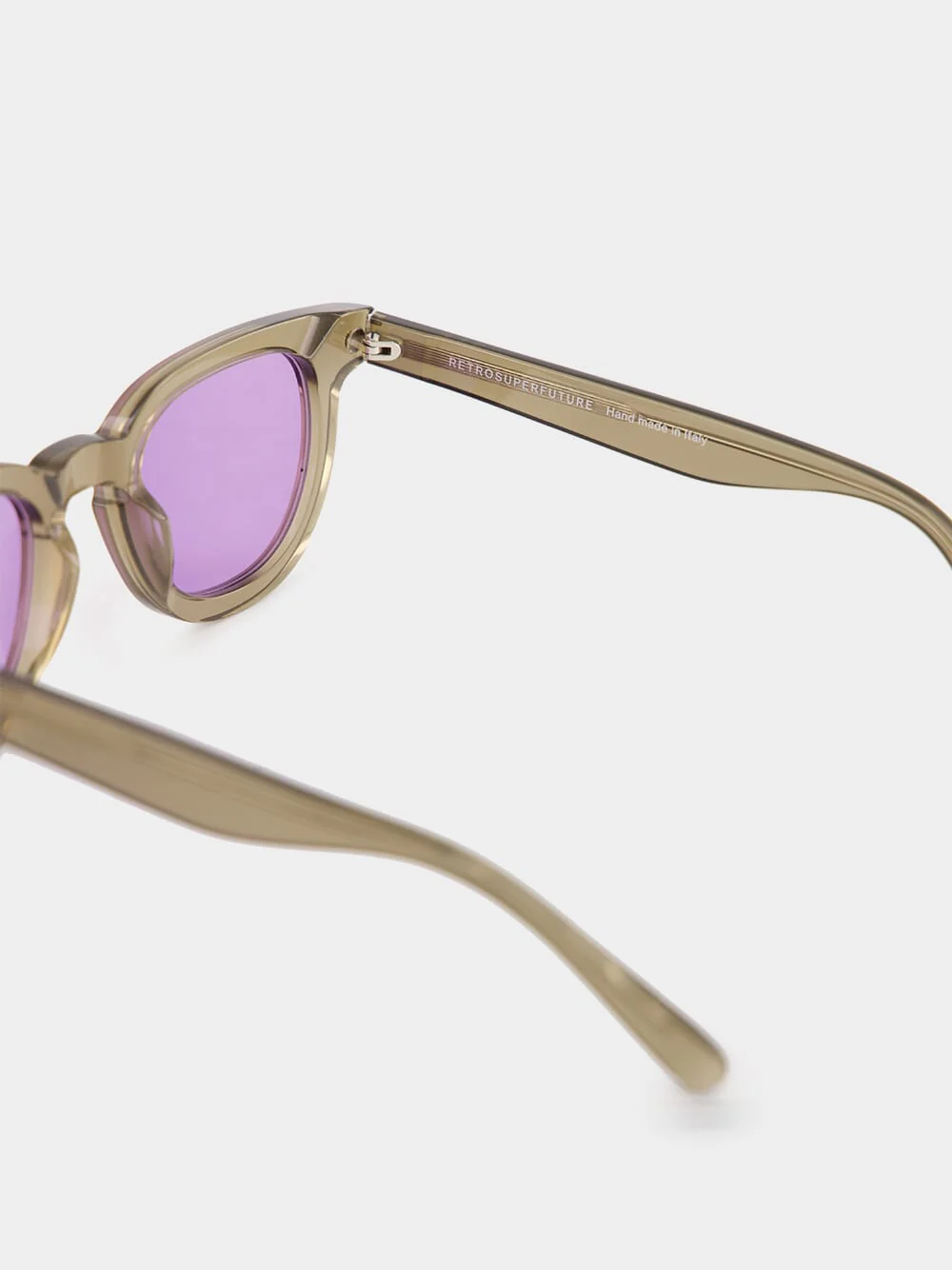 Green Sunglasses Certo Fragment with Purple Lenses - Image 4