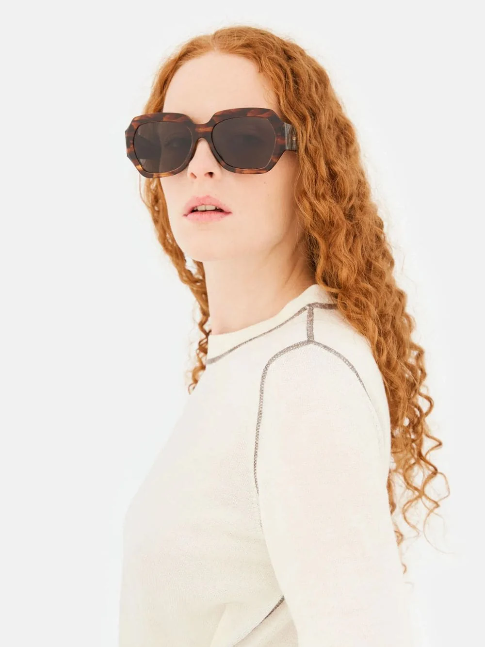 Nala Havana Striata Sunglasses - Image 2