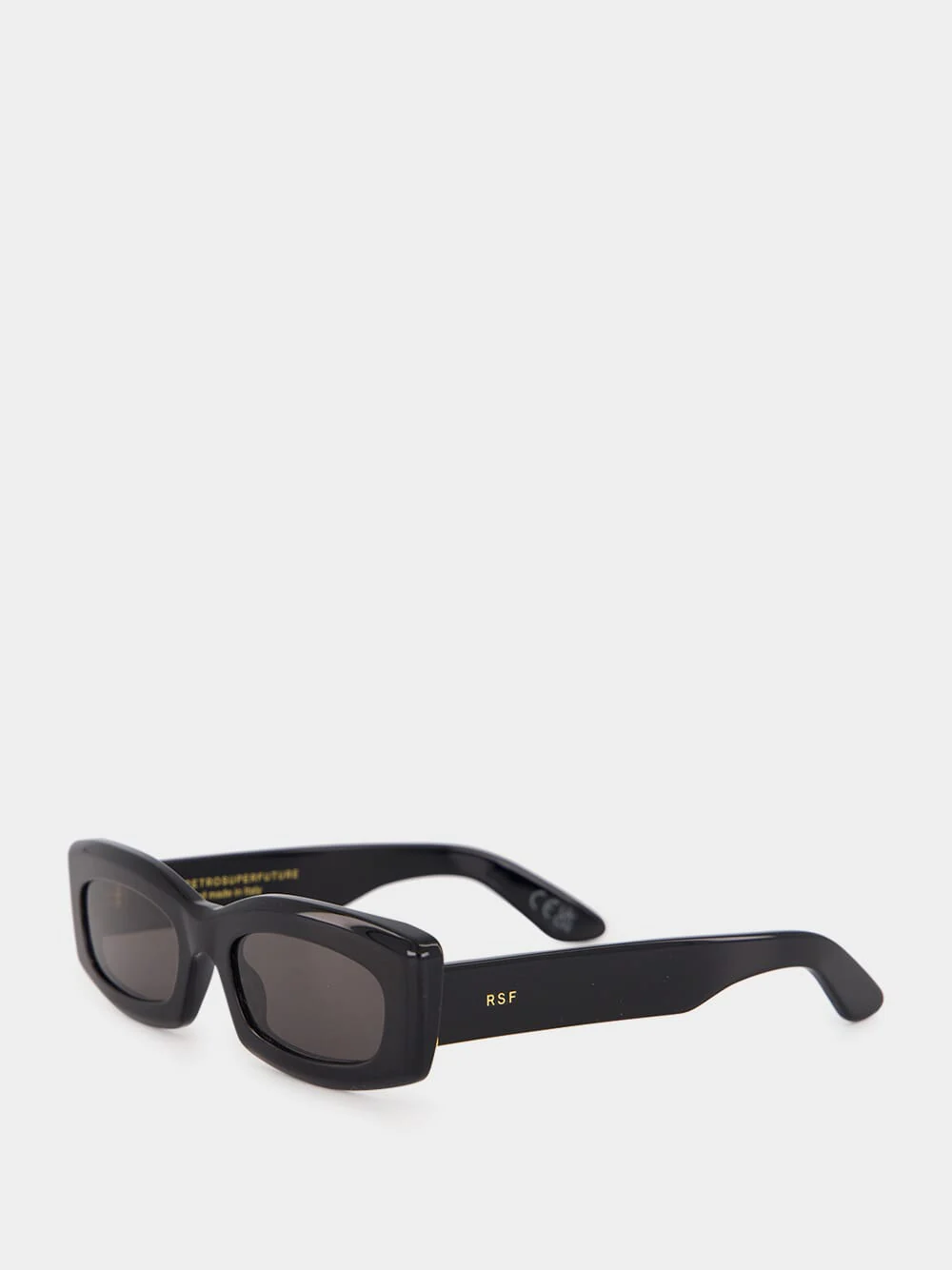 Zaga Black Rectangular Sunglasses - Image 4