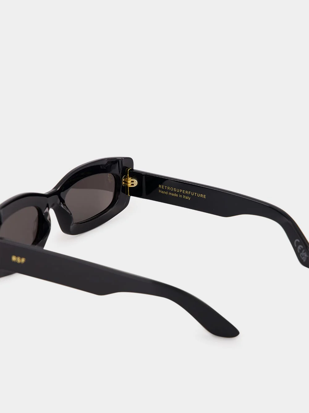 Zaga Black Rectangular Sunglasses - Image 5