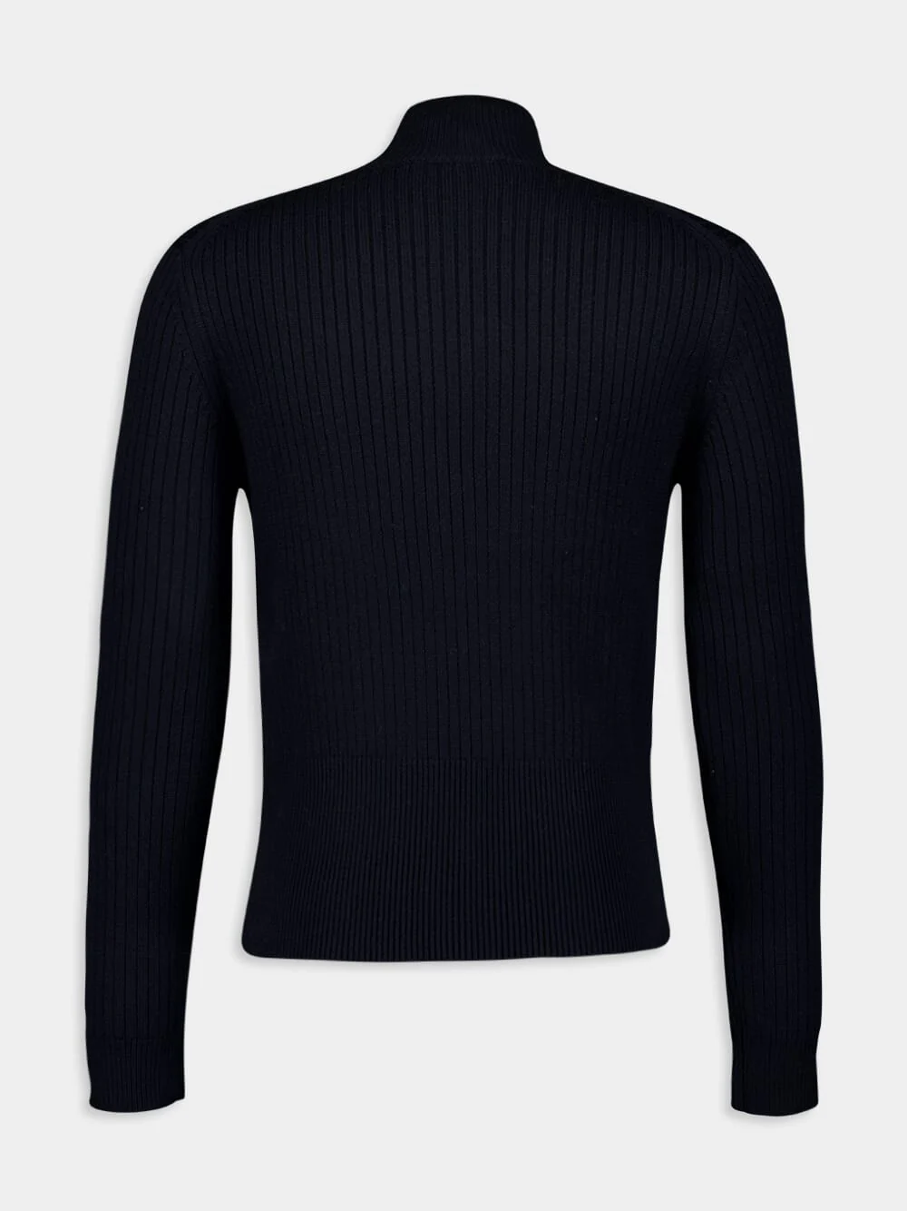 Ribbed-Knit High-Neck Wool Jumper - Image 3