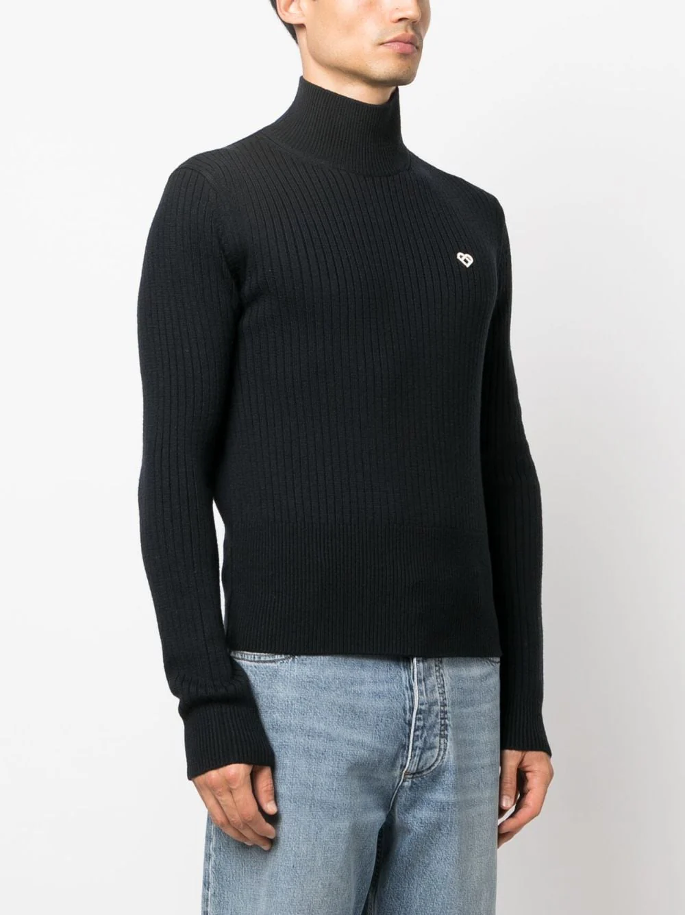 Ribbed-Knit High-Neck Wool Jumper - Image 5