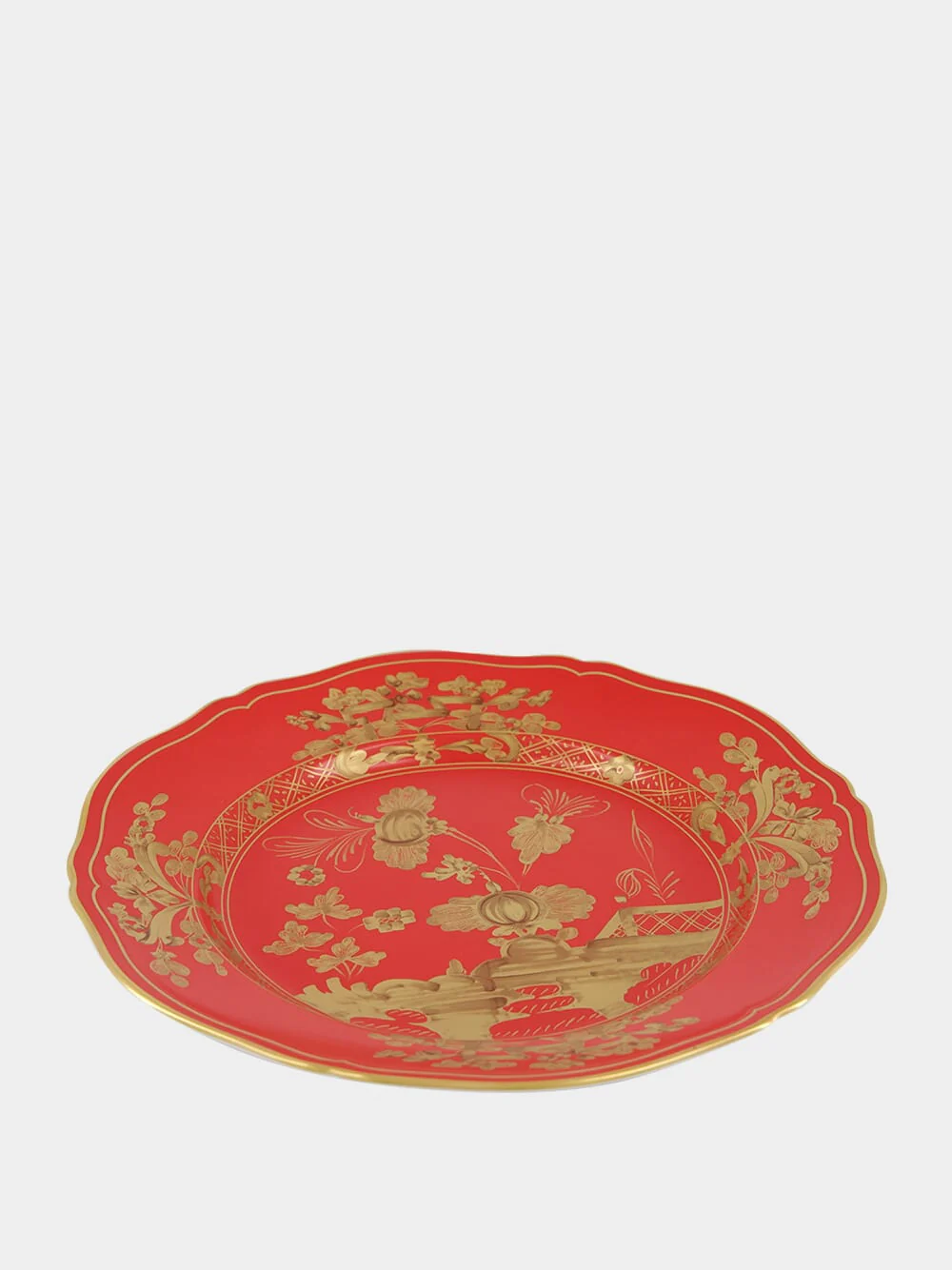 Red Oriente Italiano Rubrum Flat Dinner Plate - Image 2