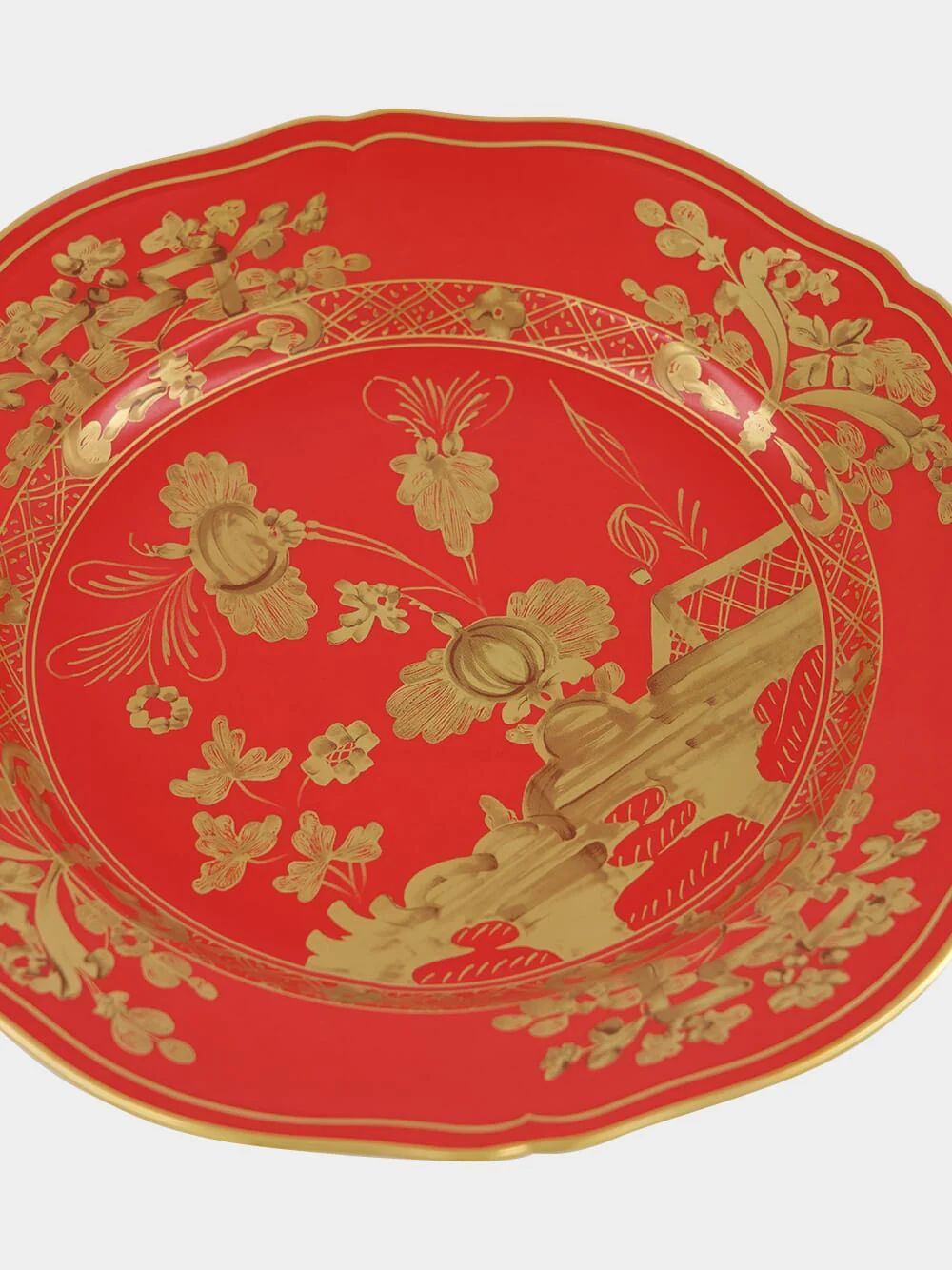 Red Oriente Italiano Rubrum Flat Dinner Plate - Image 4