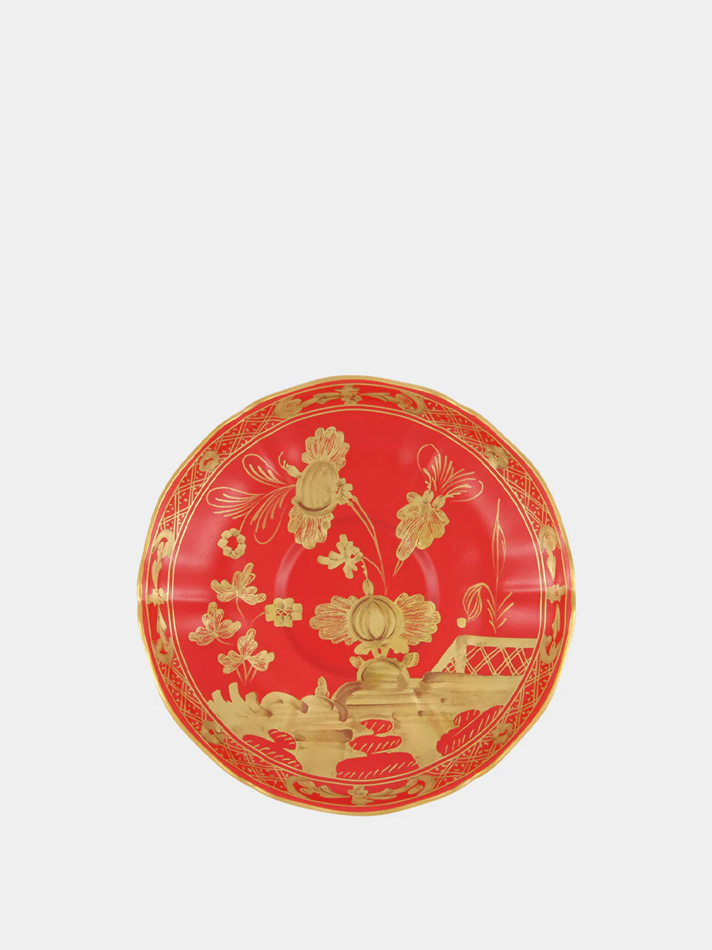 Red Oriente Italiano Rubrum Tea Saucer