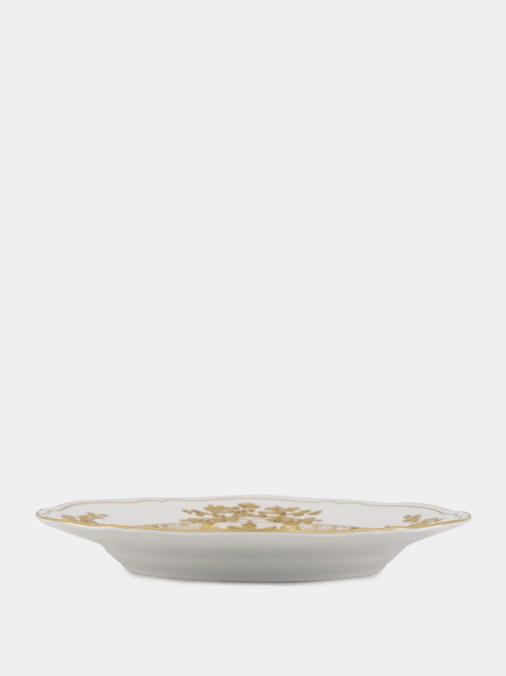 White Oriente Italiano Aurum Flat Dinner Plate - Image 3