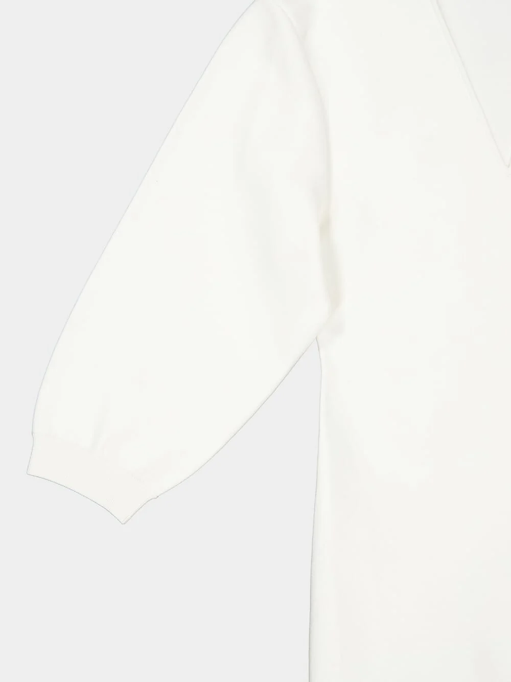 Cream Belted Blouson Knit Midi Dress - Image 7