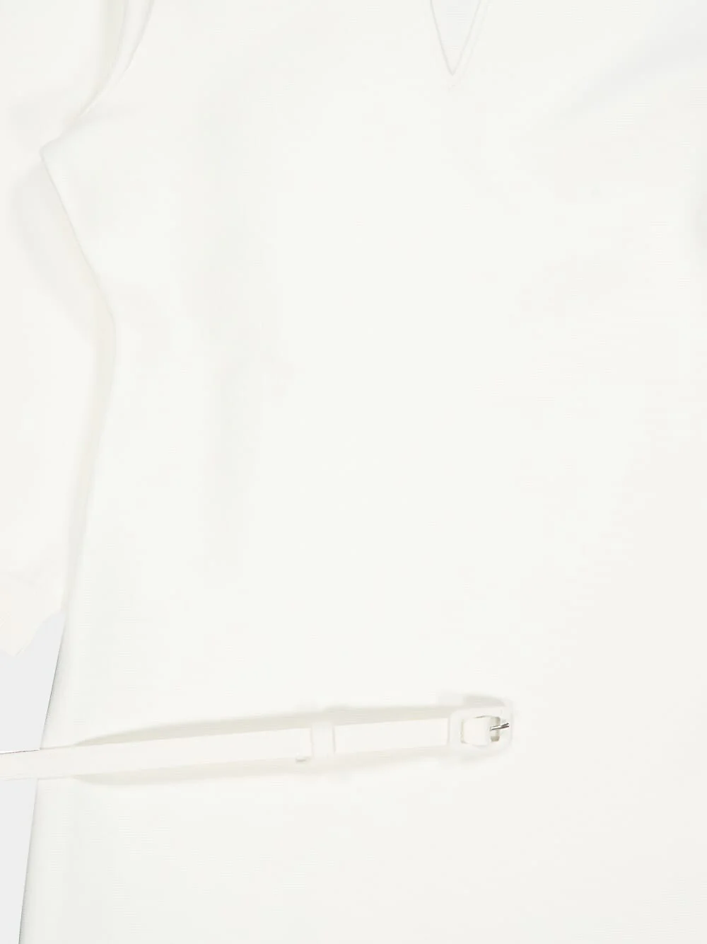 Cream Belted Blouson Knit Midi Dress - Image 8