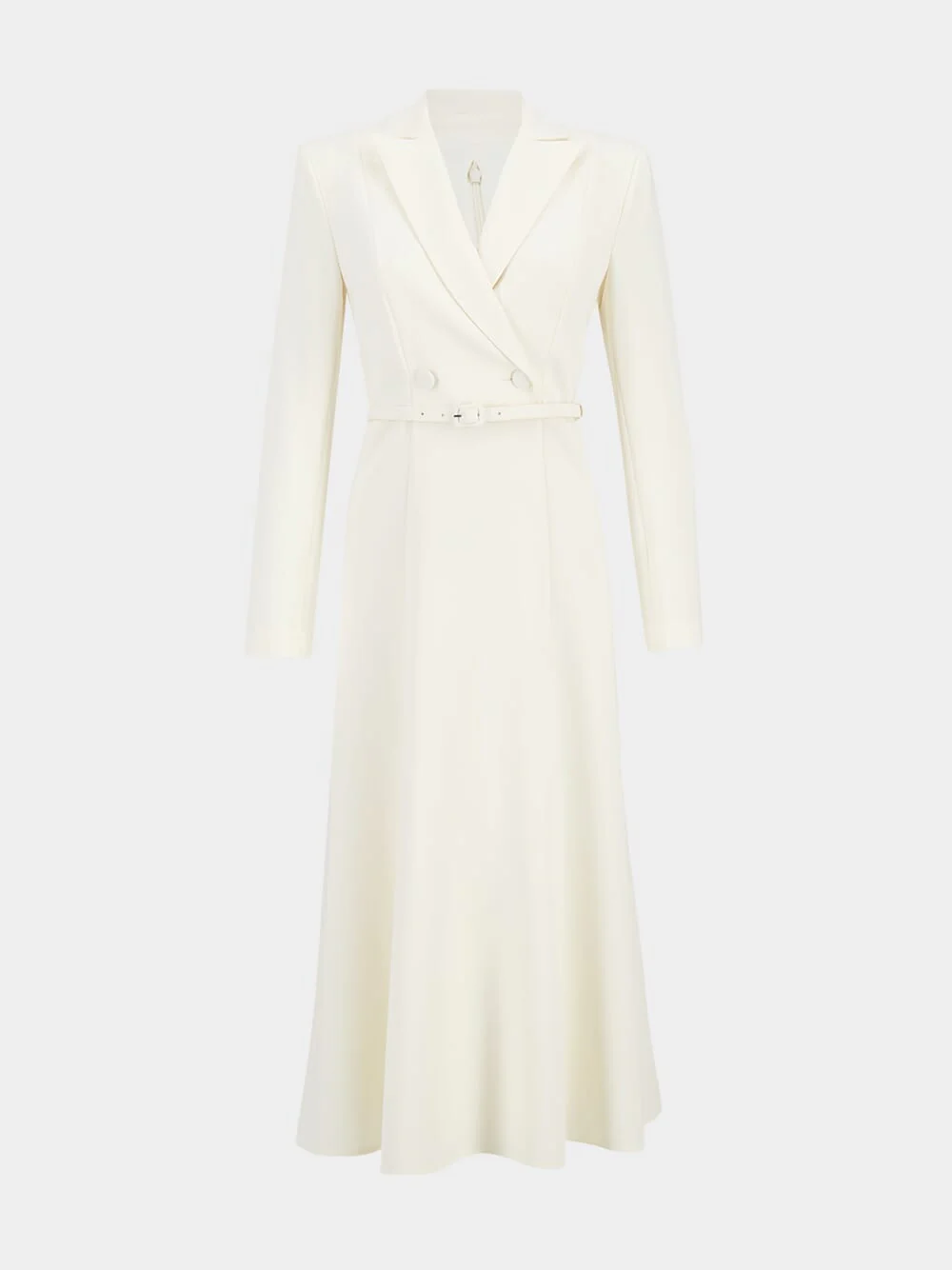 Cream Tailored Midi Dress