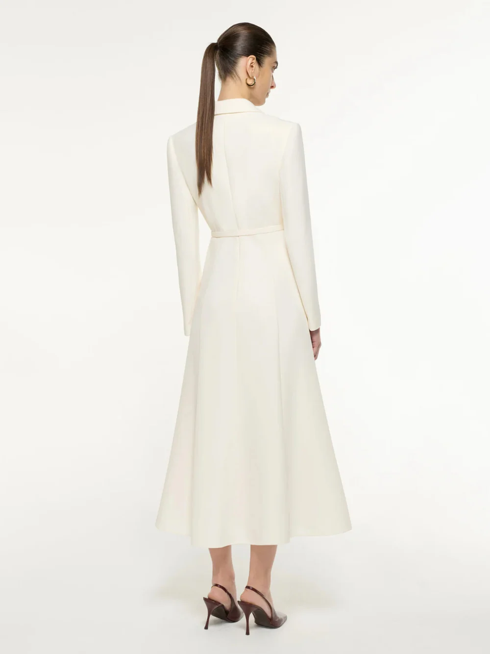 Cream Tailored Midi Dress - Image 4