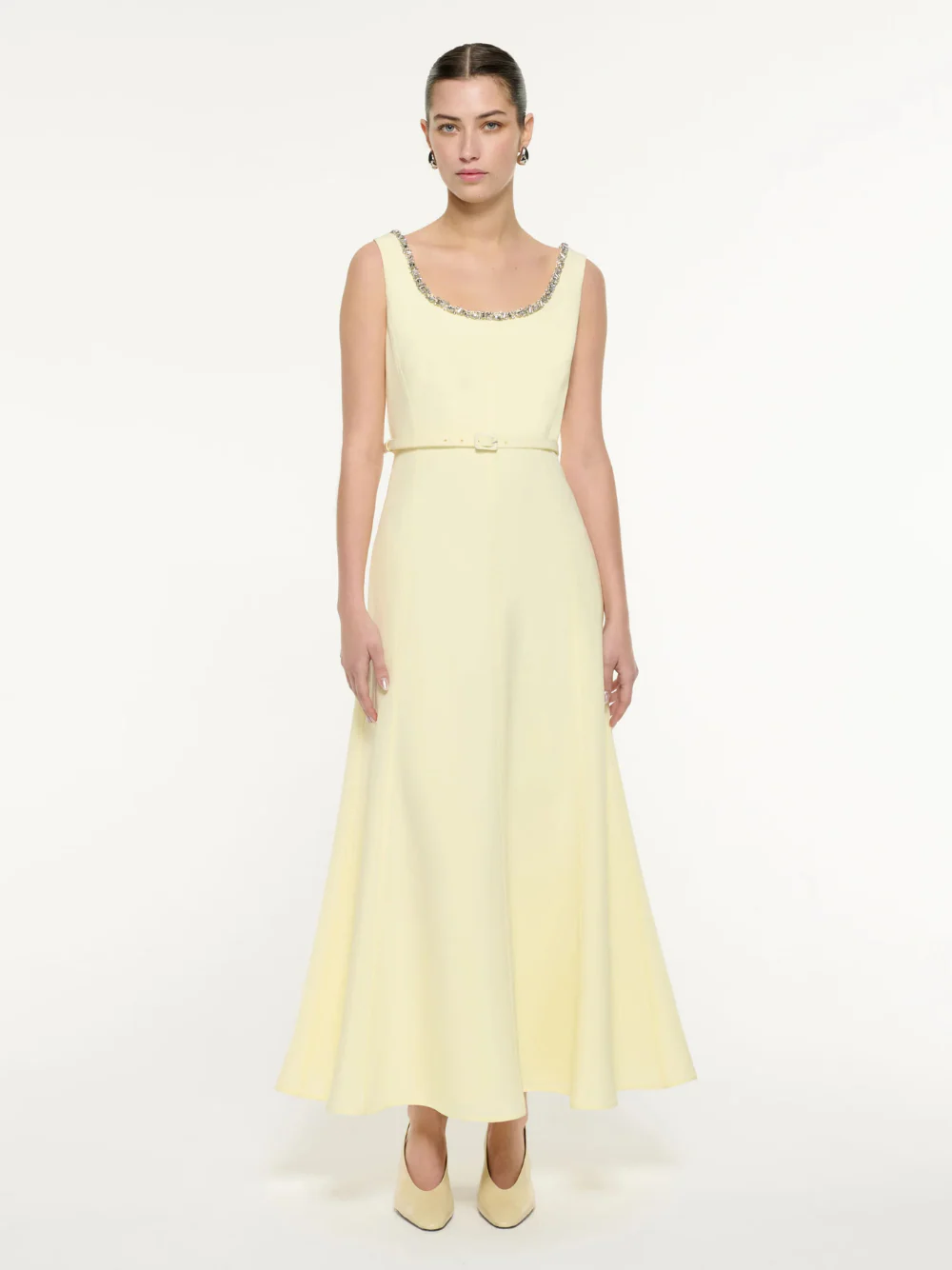 Embellished Heavy Cady Maxi Dress - Image 10