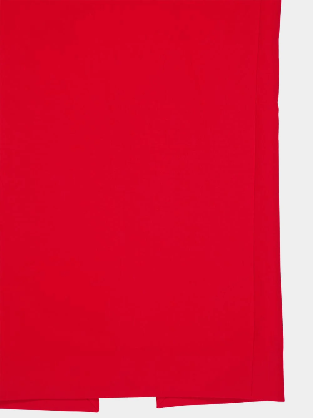 Red Collared Crepe Column Gown - Image 5