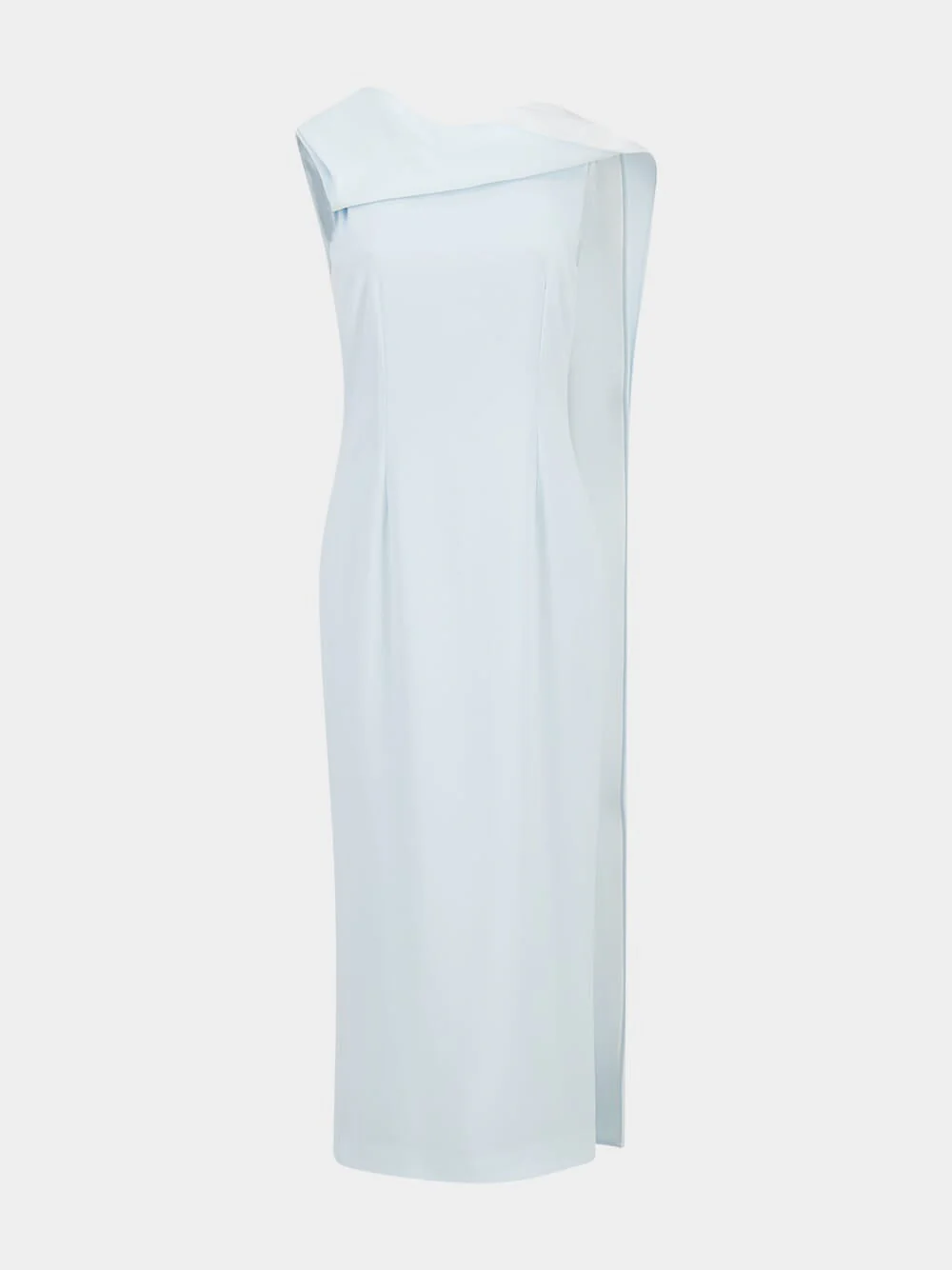 Satin Crepe Sash Midi Dress - Image 7