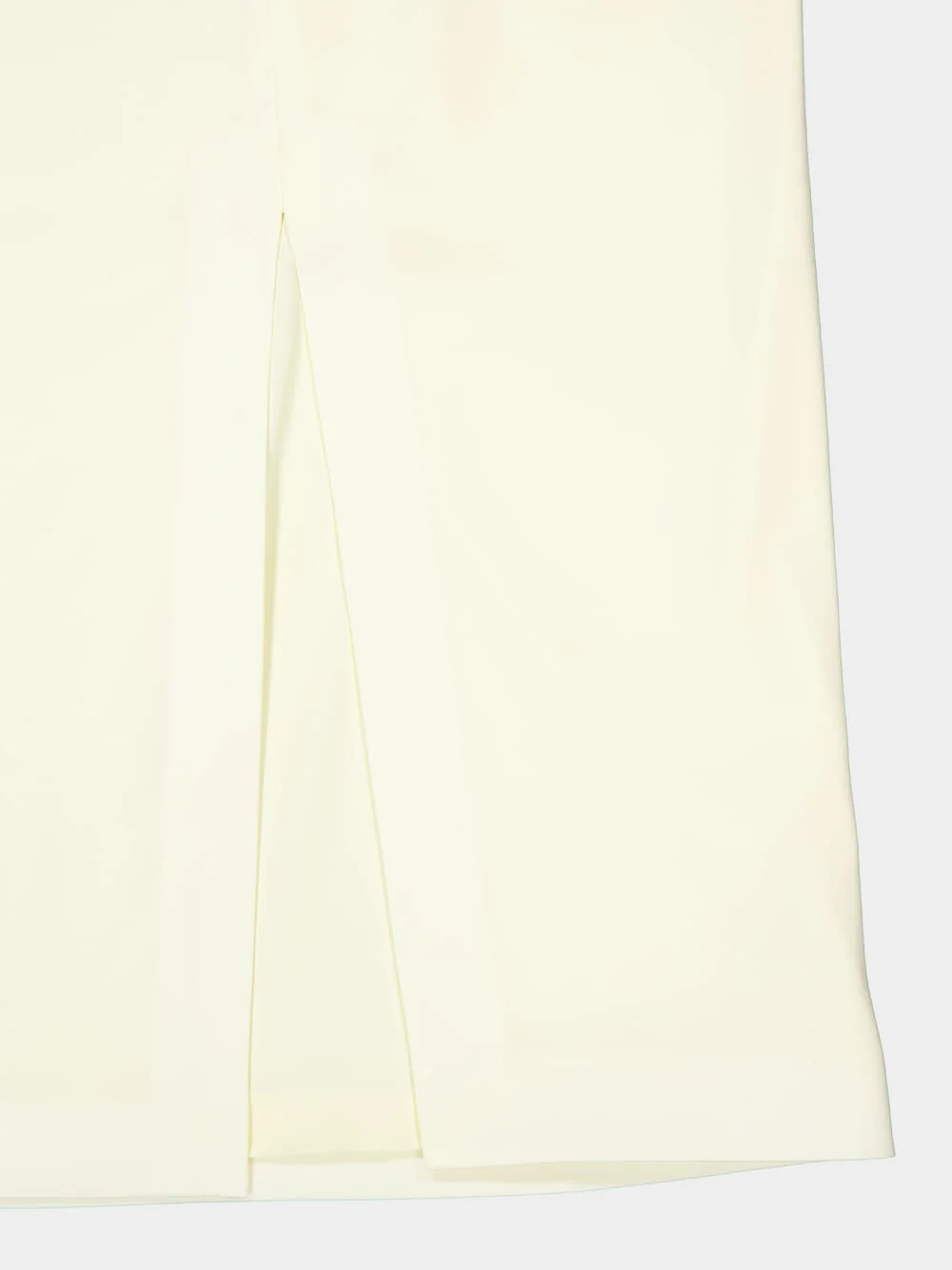 Yellow Satin Crepe Sash Midi Dress - Image 7
