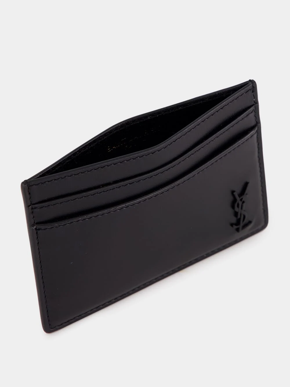 Black Matte Leather Card Case - Image 3
