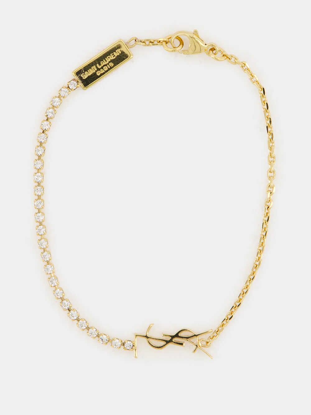 Metal And Rhinestone Cassandre Charm Bracelet