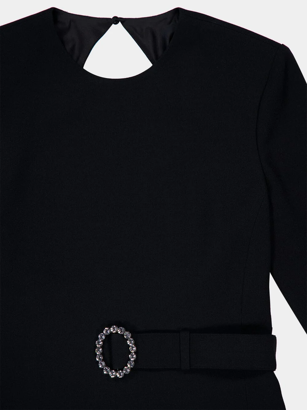 Backless Mini Dress in Black Sable - Image 3