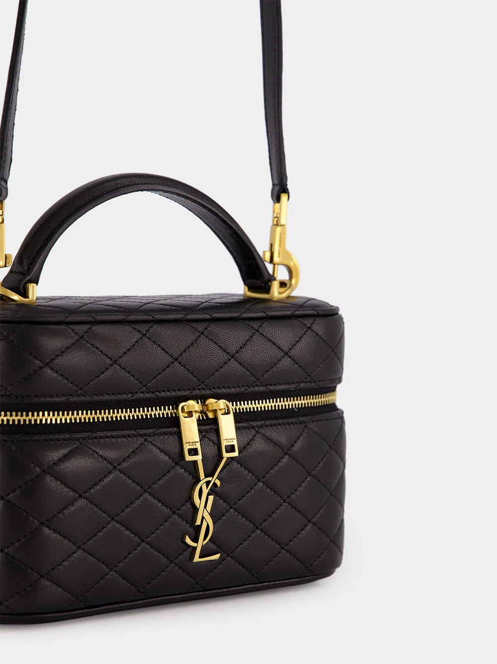 Black Lambskin Gaby Vanity Bag - Image 8