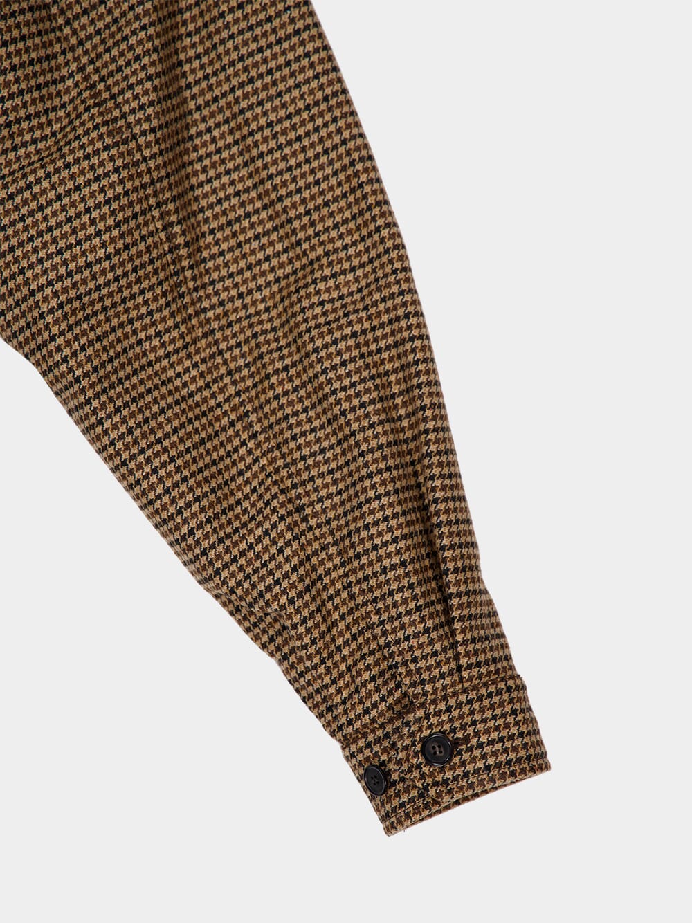 Beige and Marron Puppytooth Padded Jacket - Image 5
