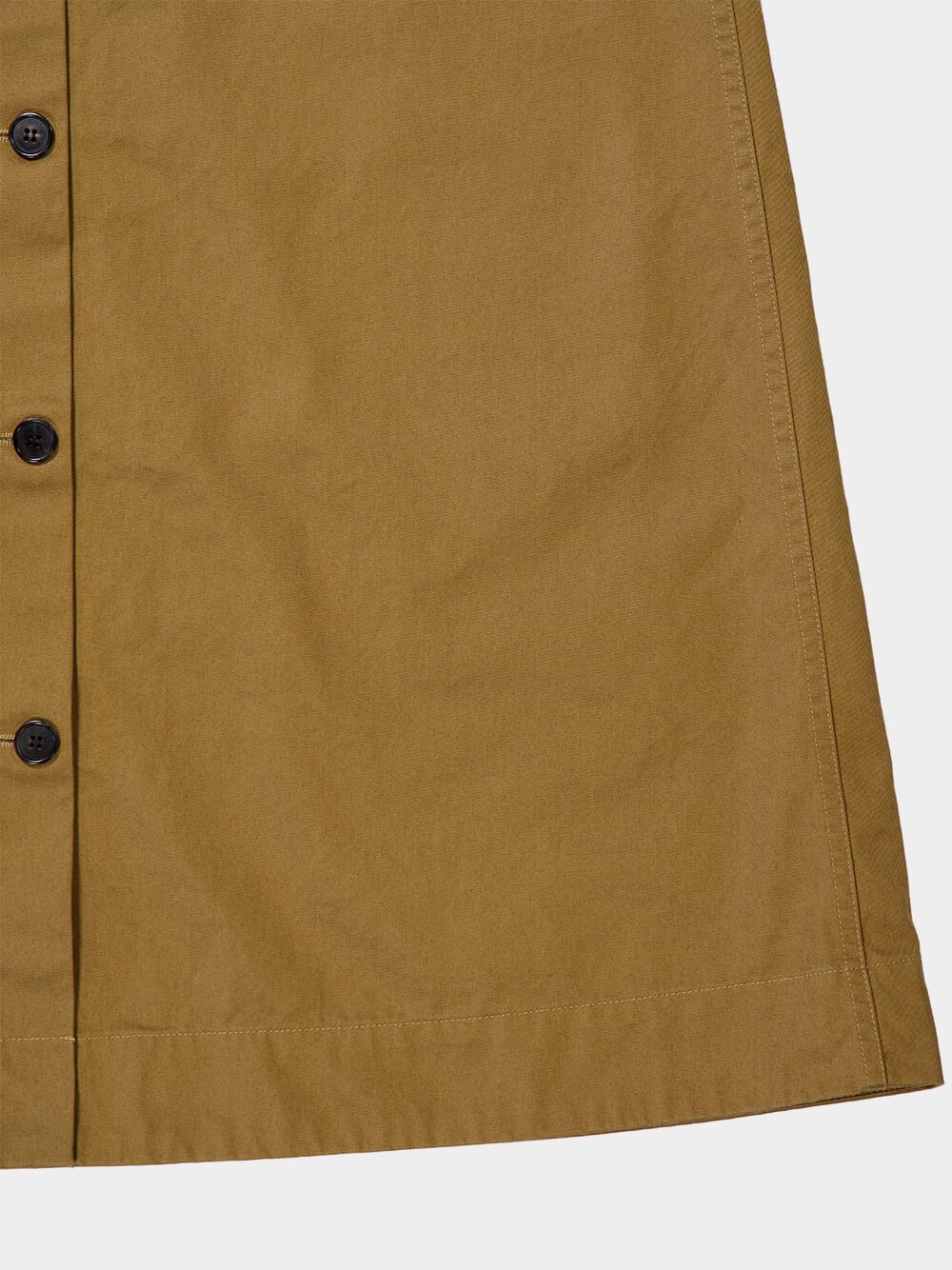 Beige Foncé Cotton Serge Midi Skirt - Image 5