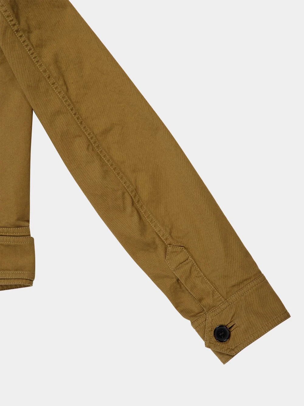 Beige Foncé Cropped Cotton Serge Jacket - Image 4