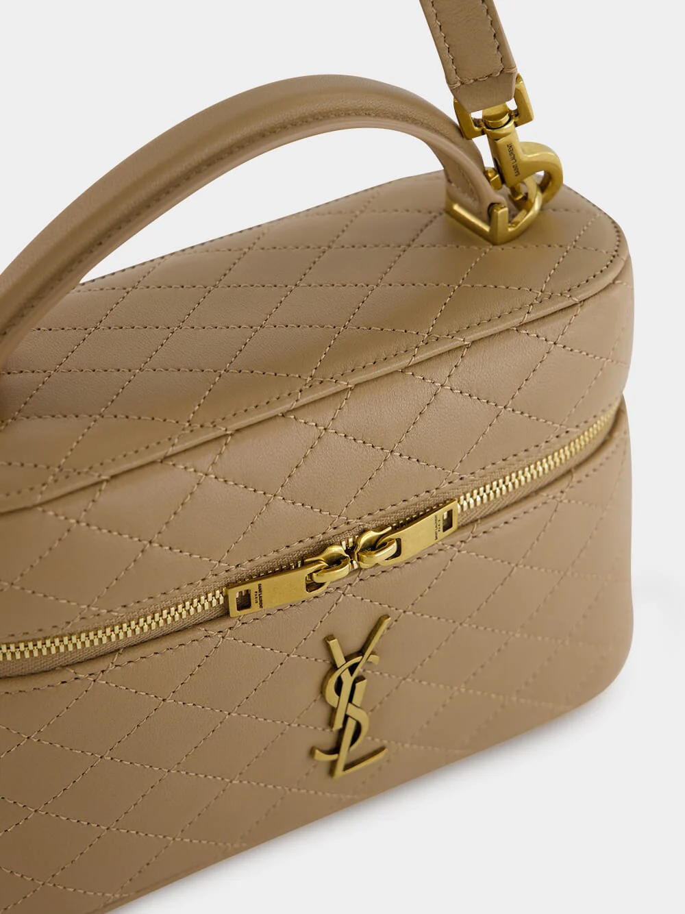 Beige Mini Gaby Vanity Crossbody Bag - Image 7