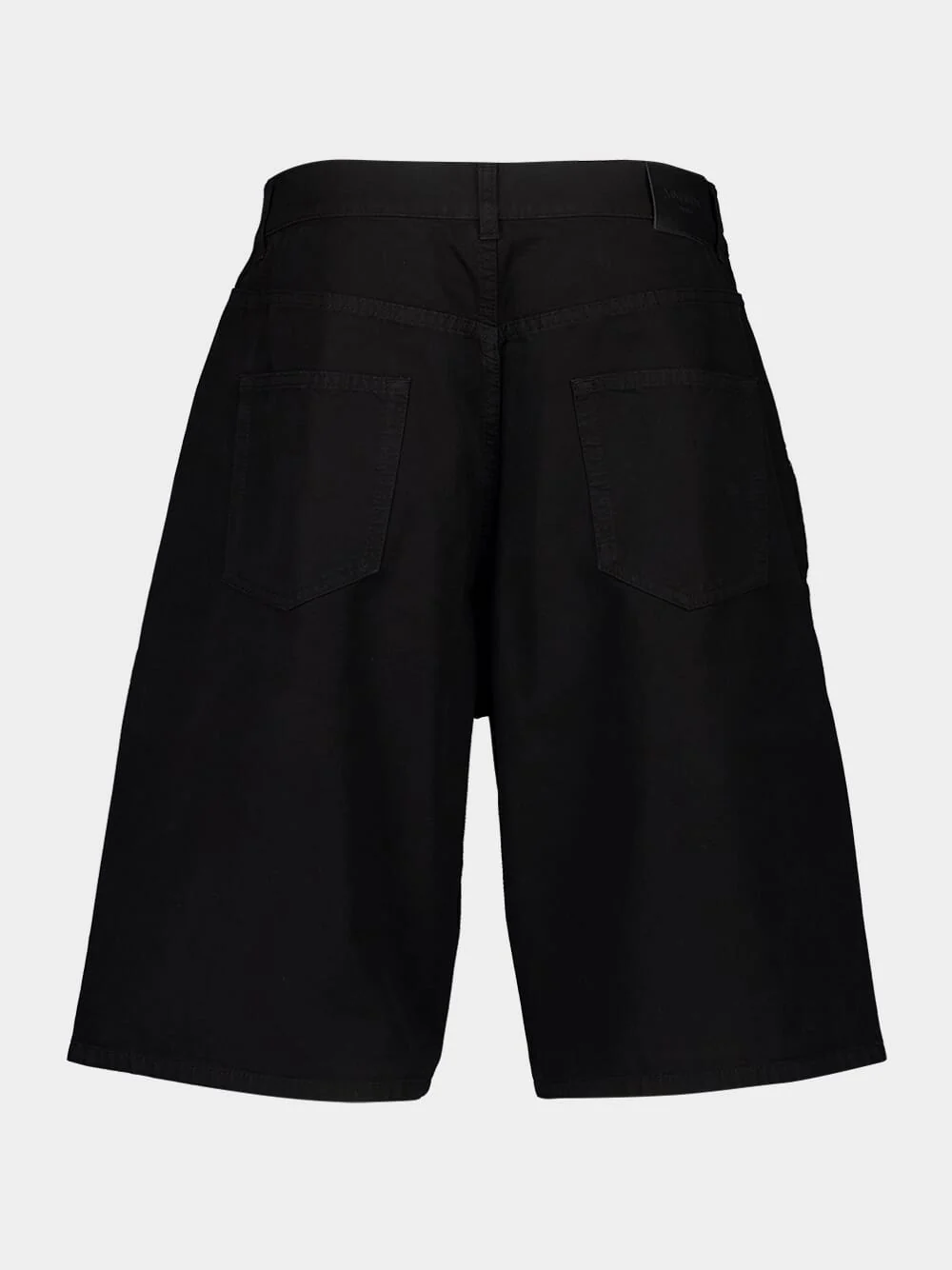 Black Baggy Cotton Twill Bermuda Shorts - Image 2