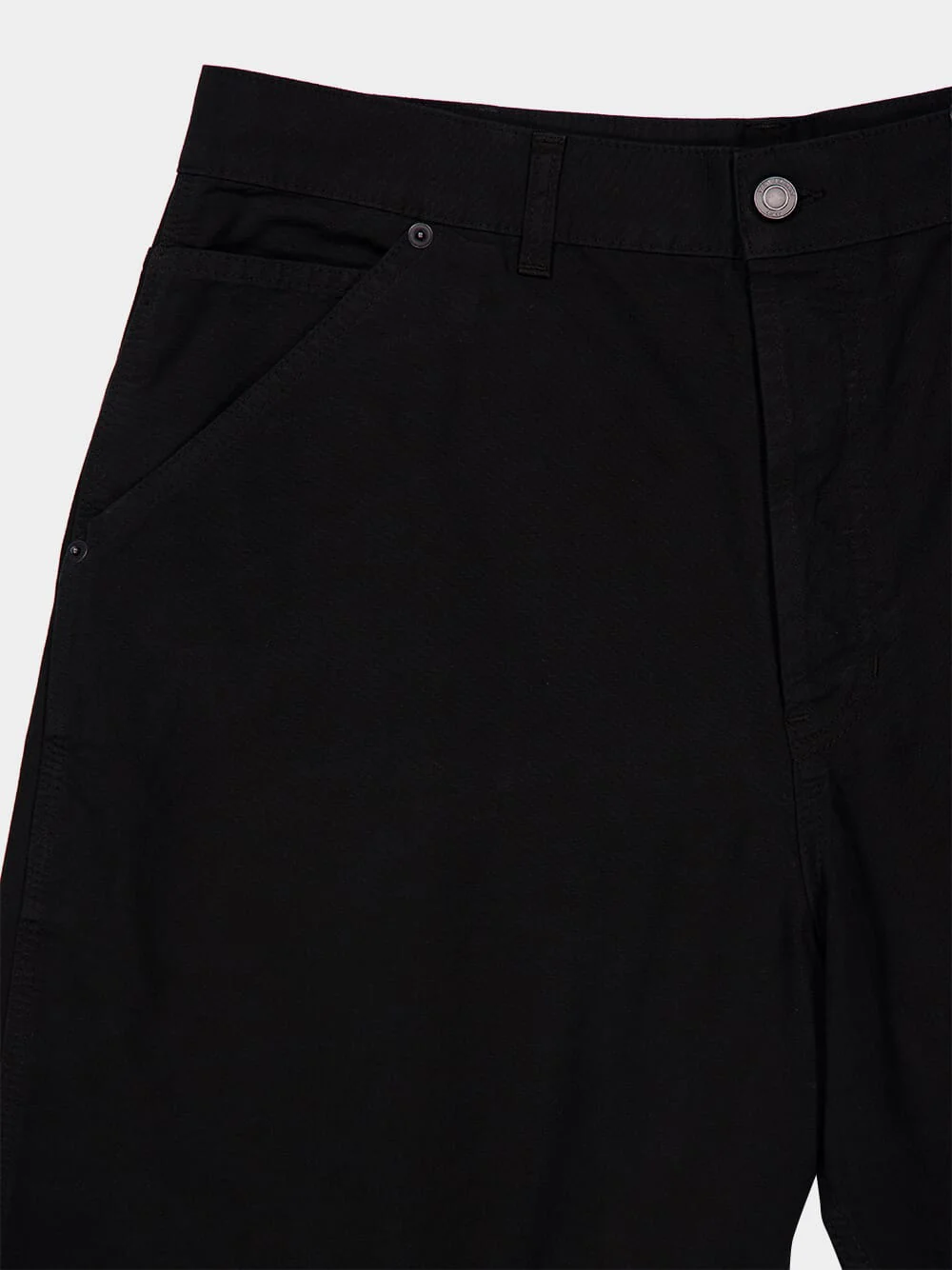 Black Baggy Cotton Twill Bermuda Shorts - Image 3