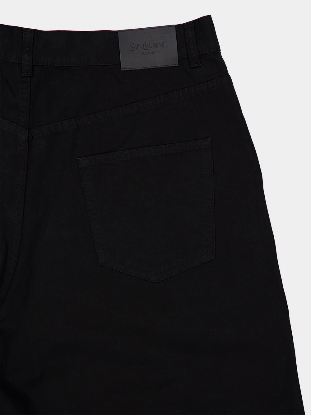 Black Baggy Cotton Twill Bermuda Shorts - Image 4