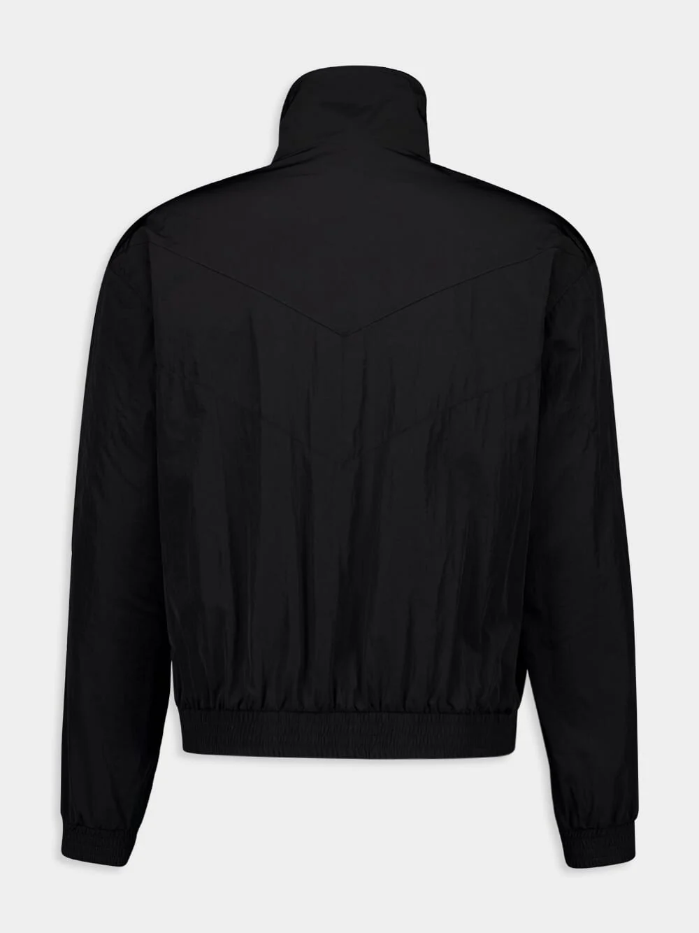 Black Blouson in Crinkled Nylon - Image 3