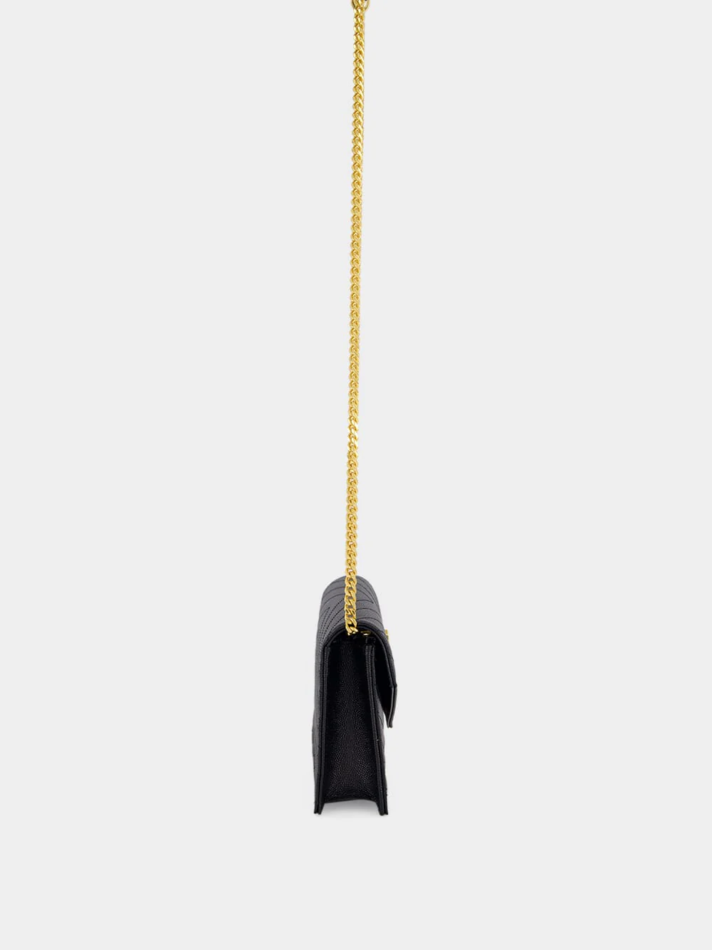 Black Cassandre Envelope Chain Wallet - Image 6