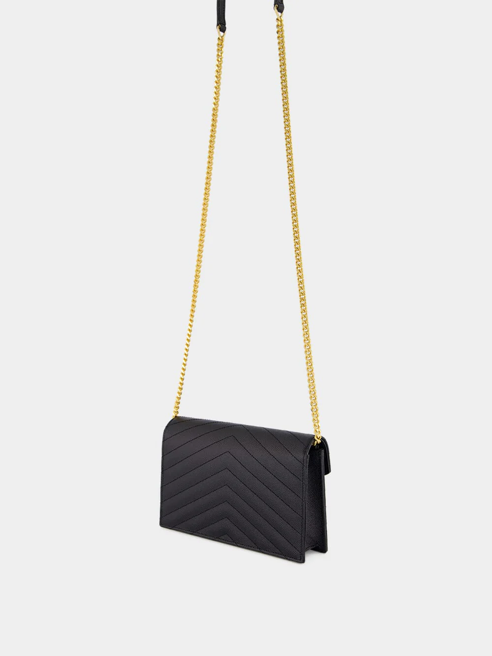 Black Cassandre Envelope Chain Wallet - Image 7
