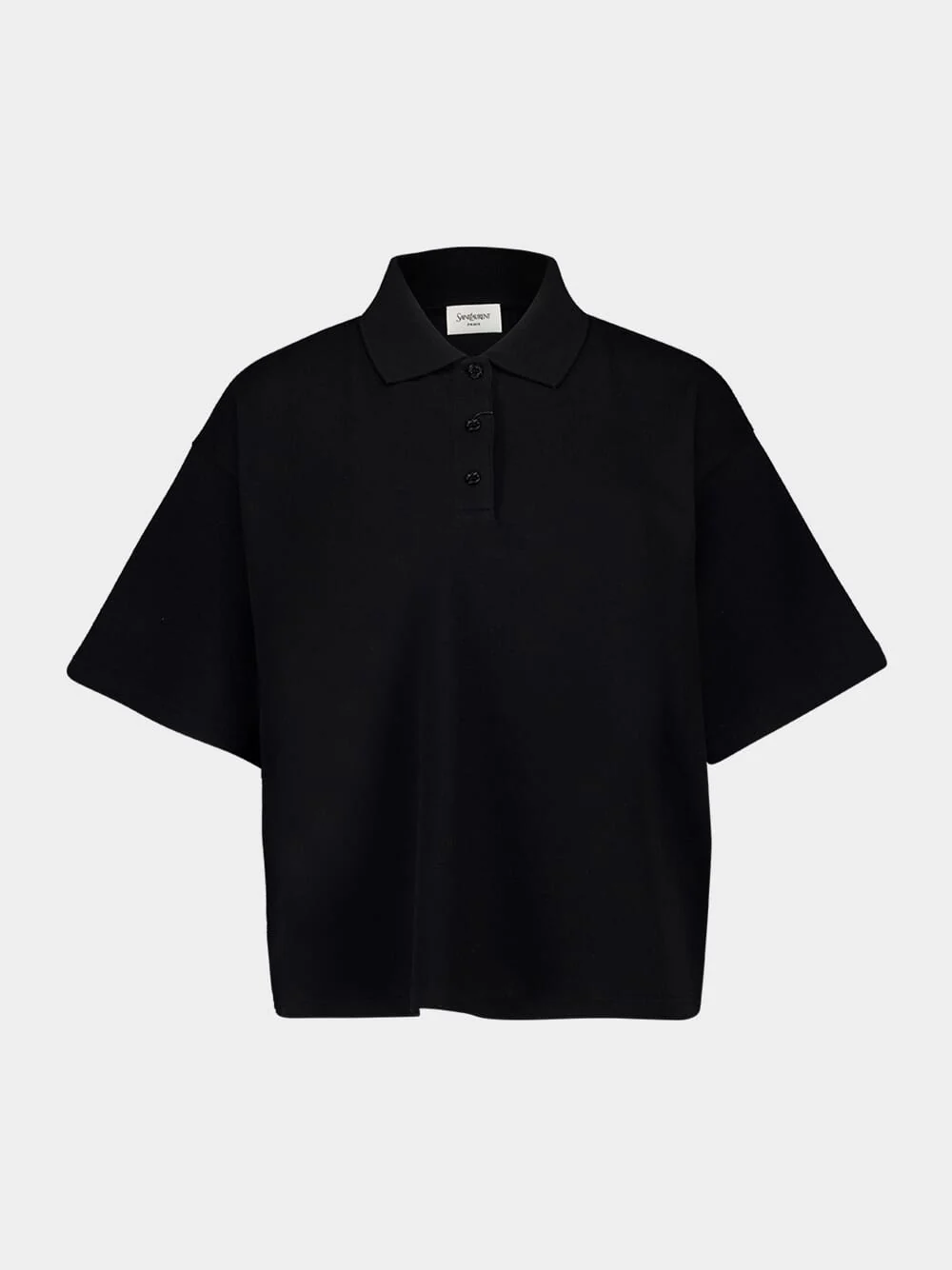 Black Cassandre Polo Shirt in Piqué