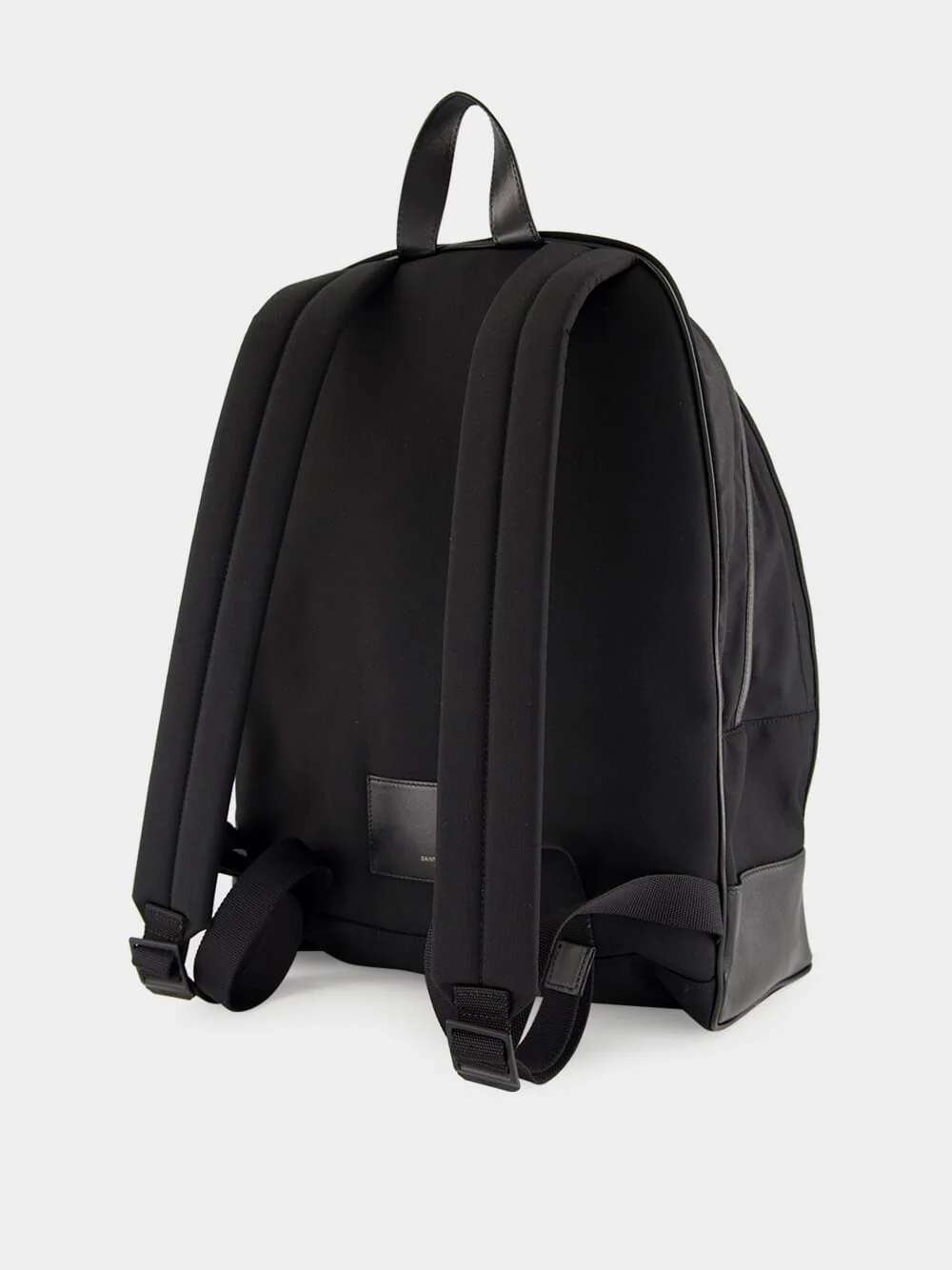 Black City Nylon and Leather Backpack - Image 4