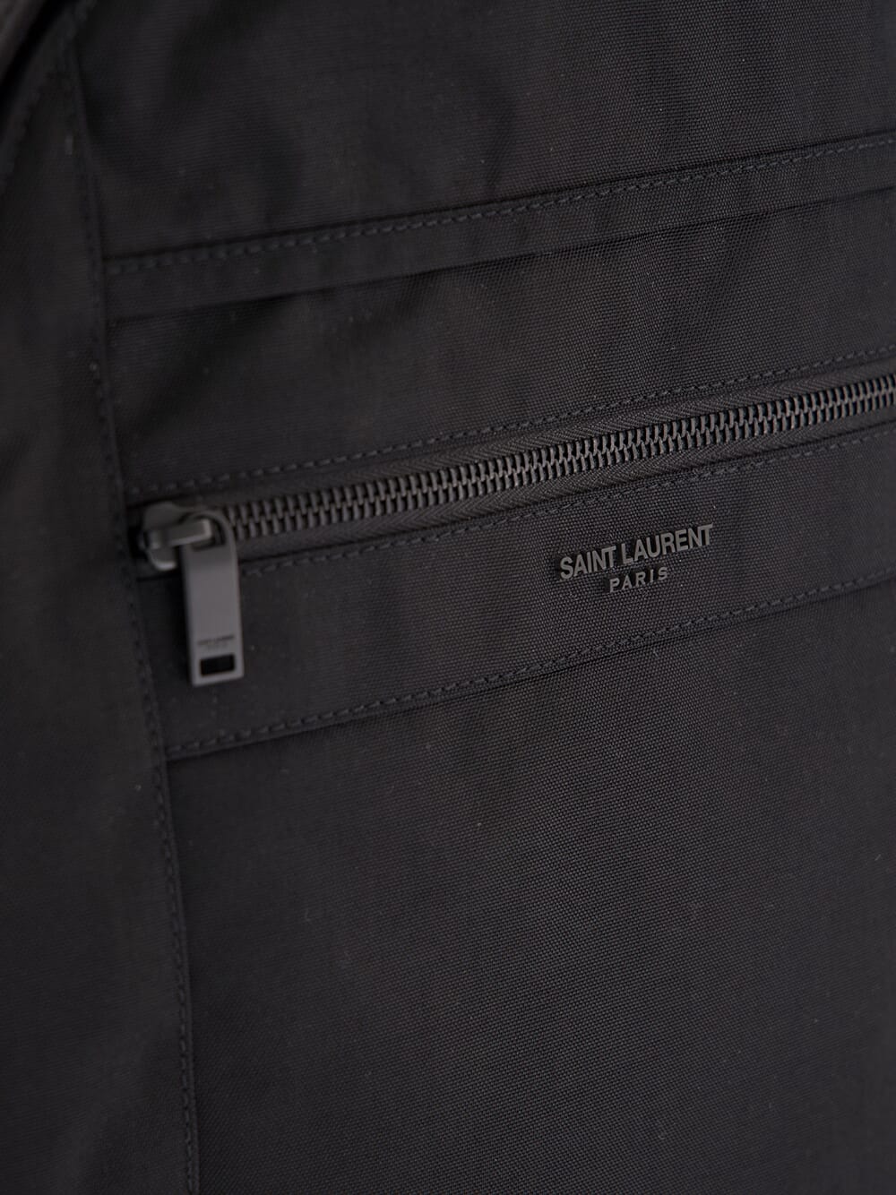 Black City Nylon and Leather Backpack - Image 6