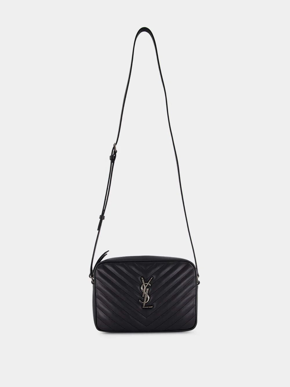 Black Lou Grain Leather Shoulder Bag - Image 2