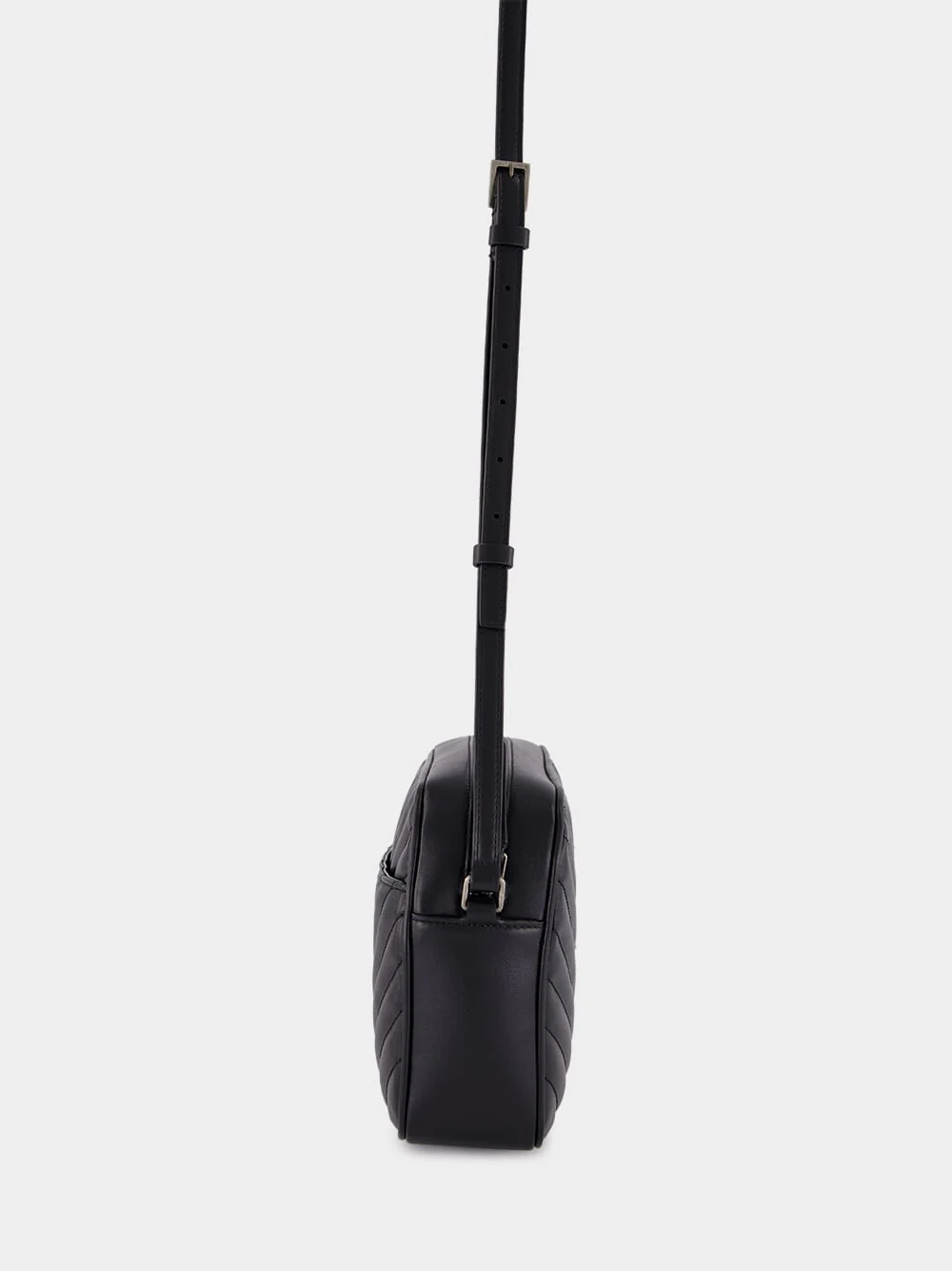 Black Lou Grain Leather Shoulder Bag - Image 4
