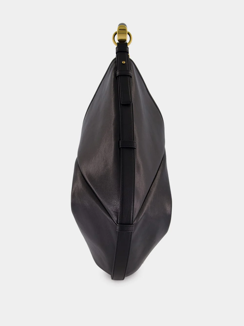 Black Mombasa Large Leather Hobo Bag - Image 4