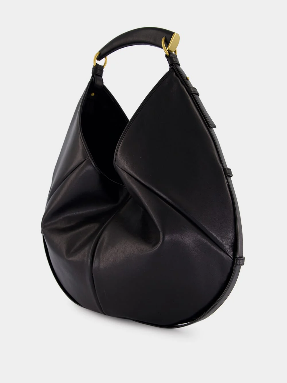 Black Mombasa Large Leather Hobo Bag - Image 5
