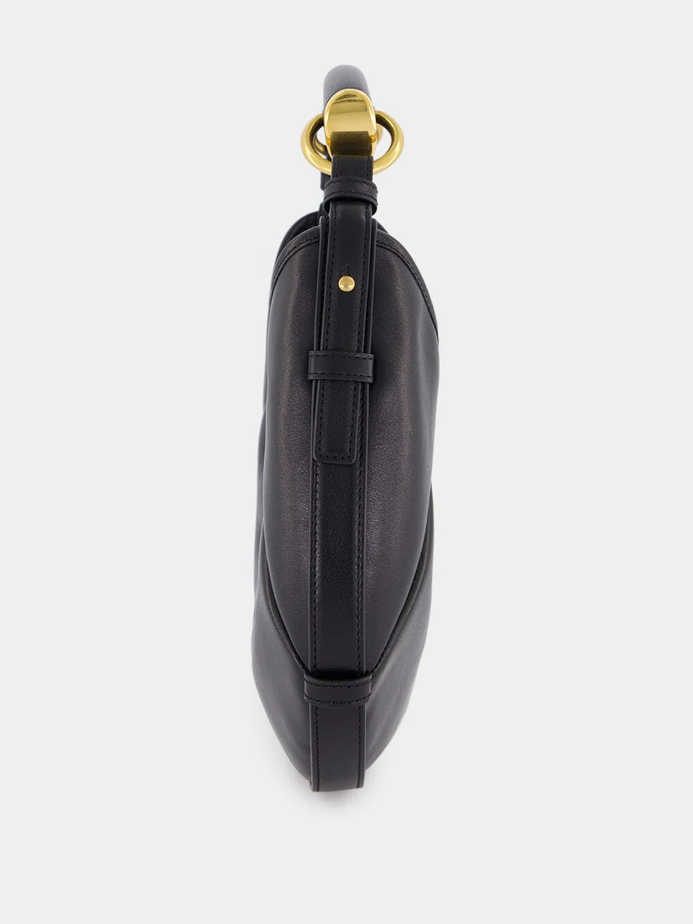 Black Mombasa Small Leather Hobo Bag - Image 4