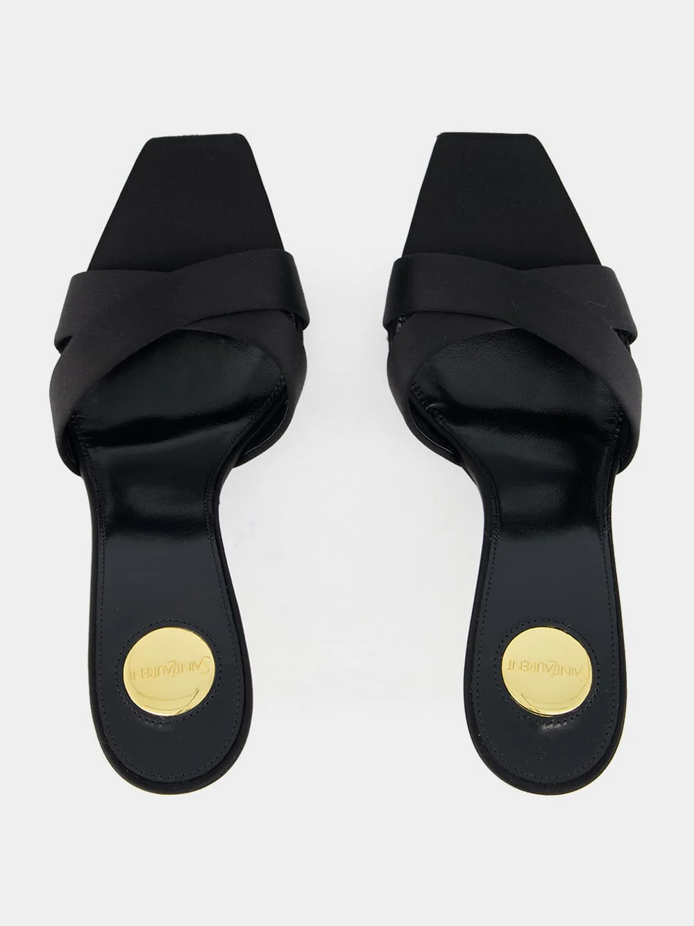 Black Opyum Satin Crepe Mules - Image 4